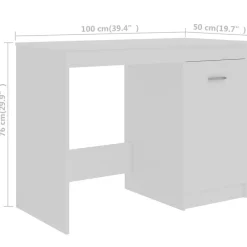 vidaXL Mobiliario De Oficina-Escritorio de madera contrachapada 140x50x76 cm