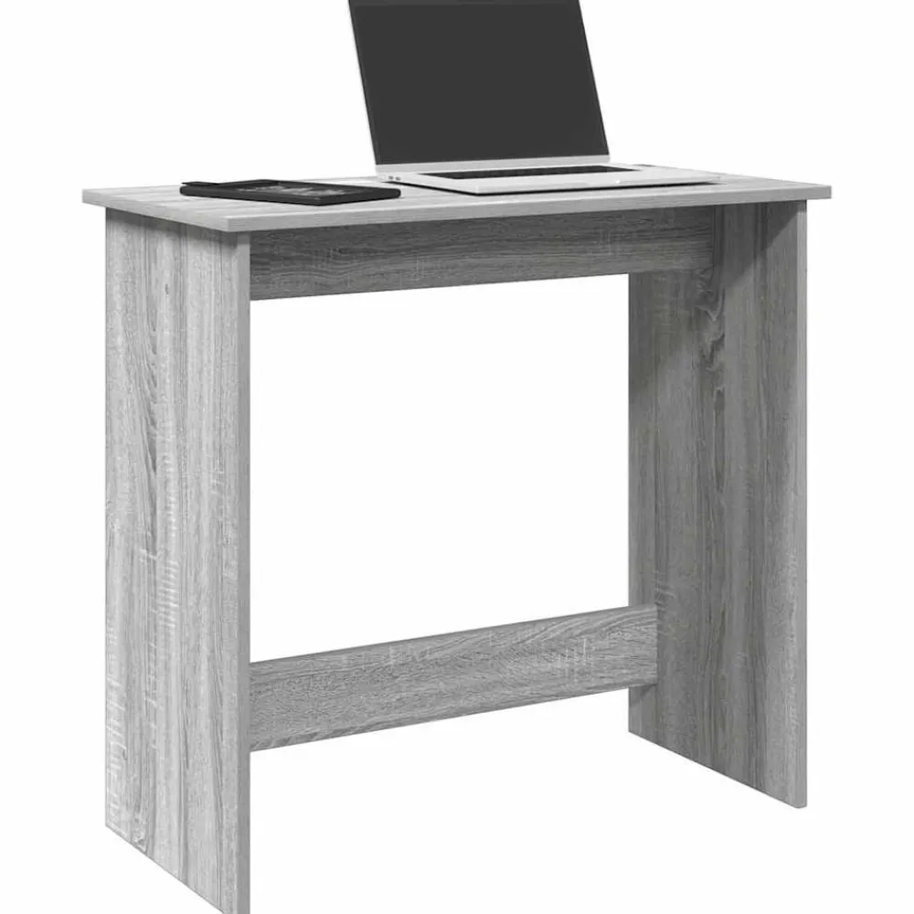 vidaXL Escritorio de madera contrachapada 80x40x75 cm Gris sonoma Outlet