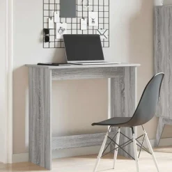 vidaXL Escritorio de madera contrachapada 80x40x75 cm Gris sonoma Outlet