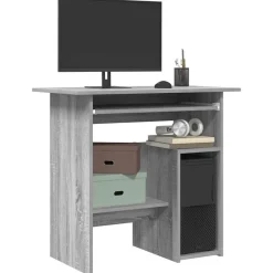 vidaXL Escritorio de madera contrachapada 80x45x74 cm Gris sonoma Online
