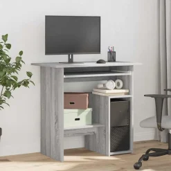 vidaXL Escritorio de madera contrachapada 80x45x74 cm Gris sonoma Online