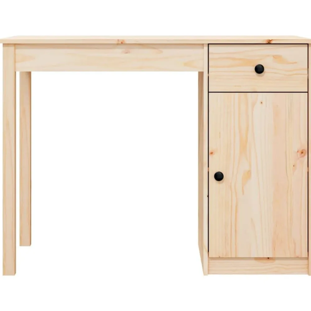 vidaXL Mobiliario De Oficina-Escritorio de madera maciza de pino 100x50x75 cm