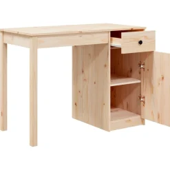 vidaXL Mobiliario De Oficina-Escritorio de madera maciza de pino 100x50x75 cm