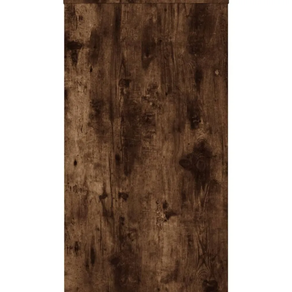 vidaXL Escritorio de madera contrachapada 90x40x72 cm Roble ahumado New