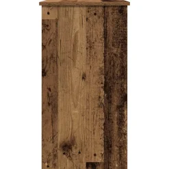 vidaXL Escritorio de madera ingeniería madera envejecida 80x40x75 cm Madera antigua Discount