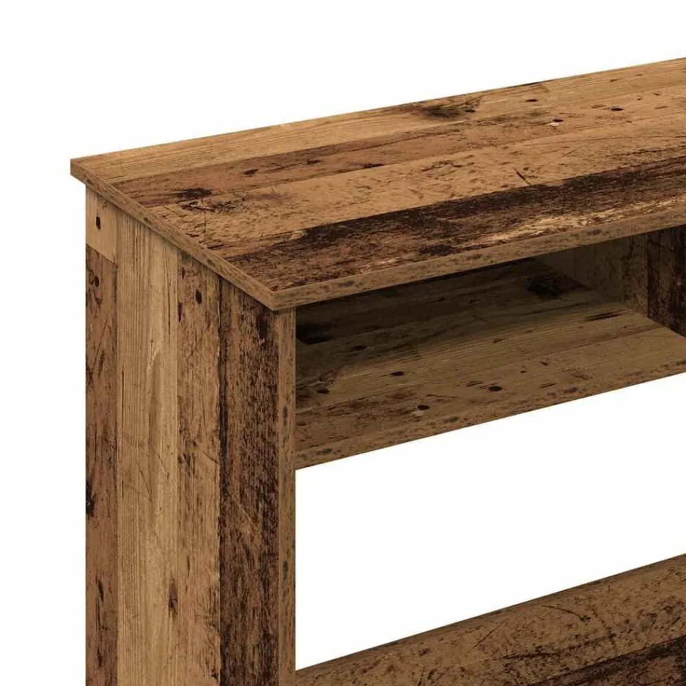 vidaXL Escritorio de madera ingeniería madera envejecida 80x40x75 cm Madera antigua Discount