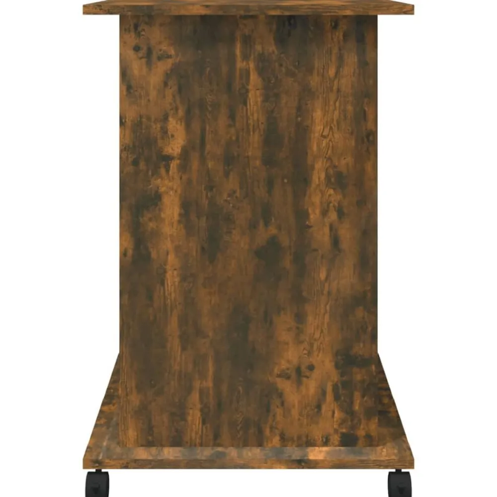 vidaXL Escritorio de madera contrachapada 80x50x75 cm Roble ahumado
