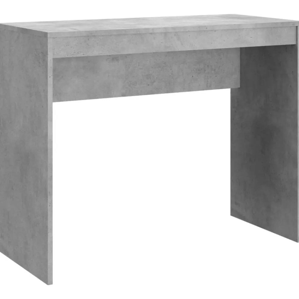 vidaXL Escritorio de madera contrachapada gris hormigón 90x40x72 cm Gris hormigón Best