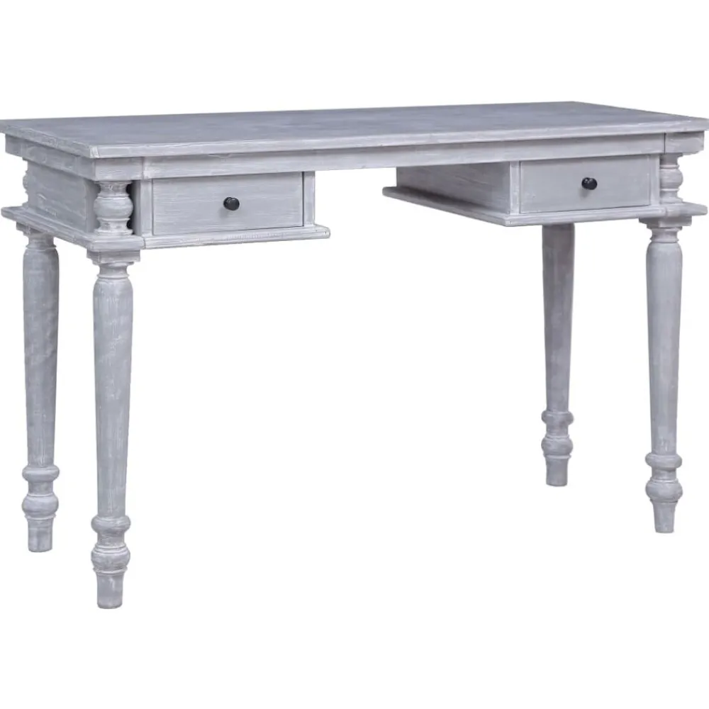 vidaXL Mobiliario De Oficina-Escritorio de madera maciza de caoba 115x50x78 cm