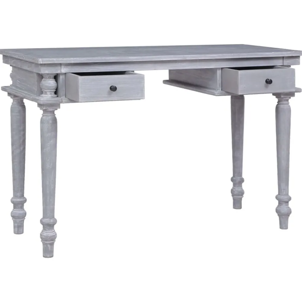 vidaXL Mobiliario De Oficina-Escritorio de madera maciza de caoba 115x50x78 cm
