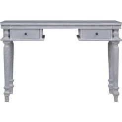 vidaXL Mobiliario De Oficina-Escritorio de madera maciza de caoba 115x50x78 cm