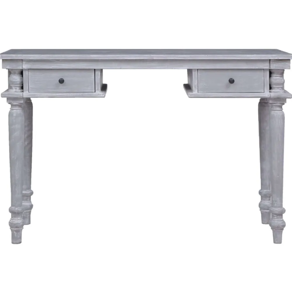 vidaXL Mobiliario De Oficina-Escritorio de madera maciza de caoba 115x50x78 cm