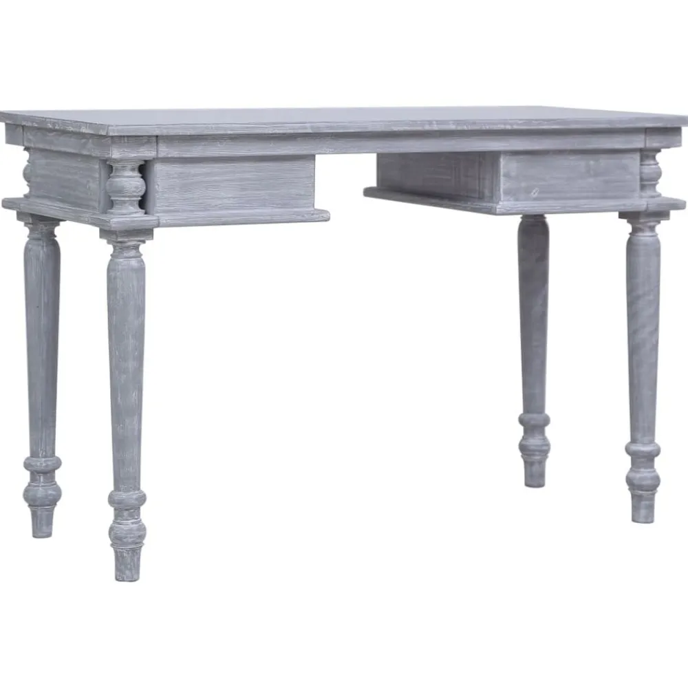 vidaXL Mobiliario De Oficina-Escritorio de madera maciza de caoba 115x50x78 cm