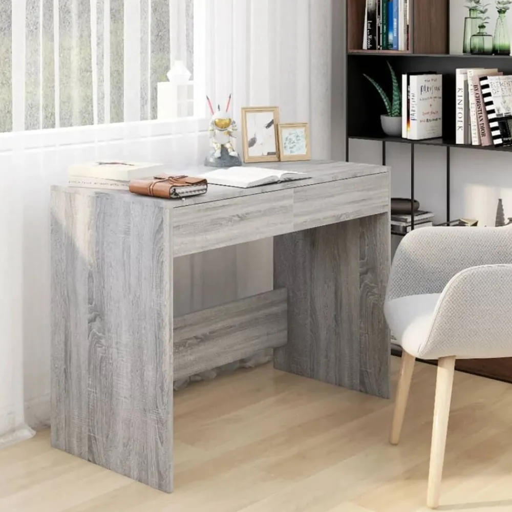 vidaXL Mobiliario De Oficina-Escritorio de madera de ingeniería 101x50x76,5 cm