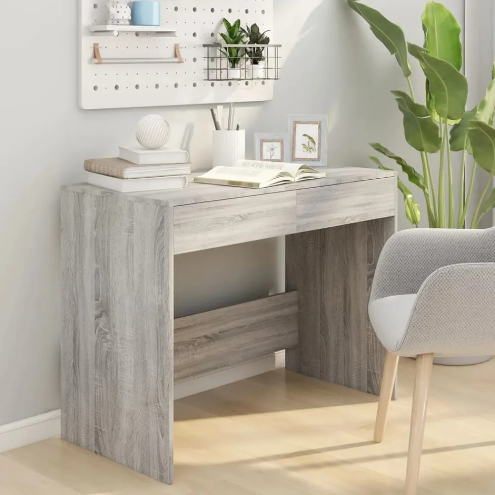 vidaXL Mobiliario De Oficina-Escritorio de madera de ingeniería 101x50x76,5 cm