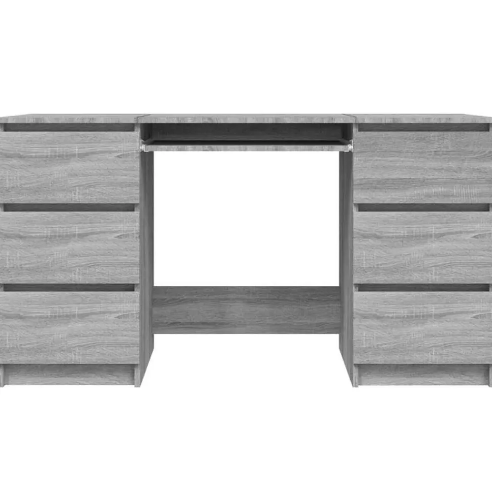 vidaXL Escritorio de madera contrachapada 140x50x77 cm Gris sonoma Sale