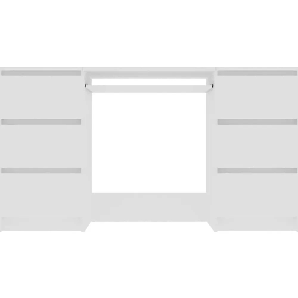 vidaXL Escritorio de madera contrachapada 140x50x77 cm Blanco Sale