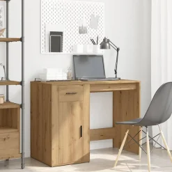 vidaXL Escritorio de madera de ingeniería 100x49x75 cm Roble artisan Online