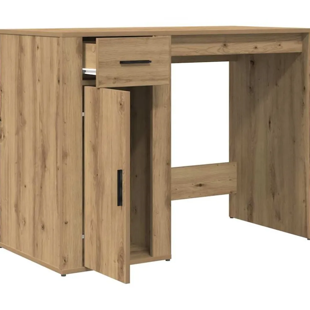 vidaXL Escritorio de madera de ingeniería 100x49x75 cm Roble artisan Online