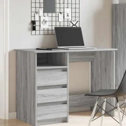 vidaXL Escritorio de madera de ingeniería 102x50x75 cm Gris sonoma Outlet