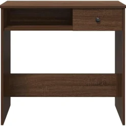 vidaXL Mobiliario De Oficina-Escritorio de madera de ingeniería roble marrón 80x40x75 cm