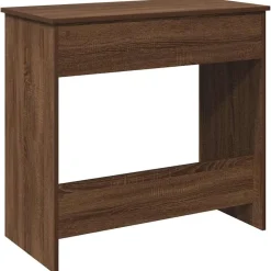 vidaXL Mobiliario De Oficina-Escritorio de madera de ingeniería roble marrón 80x40x75 cm