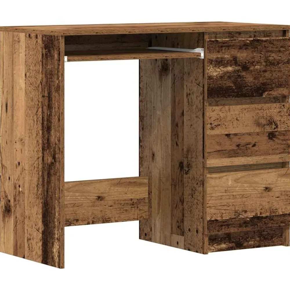 vidaXL Mobiliario De Oficina-Escritorio de madera contrachapada madera vieja 90x45x76 cm