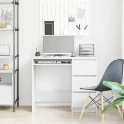 vidaXL Mobiliario De Oficina-Escritorio de madera contrachapada 90x45x76 cm