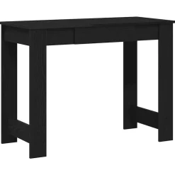 vidaXL Escritorio de madera contrachapada 100x45x75 cm Negro Sale