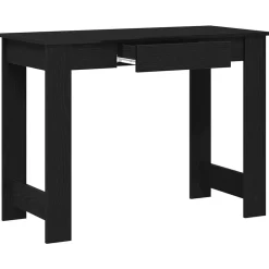 vidaXL Escritorio de madera contrachapada 100x45x75 cm Negro Sale