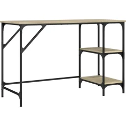 vidaXL Mobiliario De Oficina-Escritorio de metal y madera de ingeniería Sonoma 120x50x75 cm