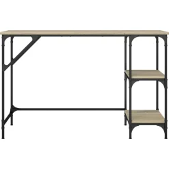 vidaXL Mobiliario De Oficina-Escritorio de metal y madera de ingeniería Sonoma 120x50x75 cm