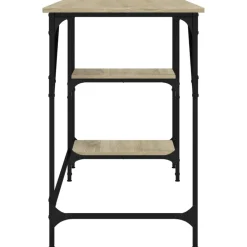 vidaXL Mobiliario De Oficina-Escritorio de metal y madera de ingeniería Sonoma 120x50x75 cm