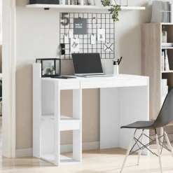 vidaXL Escritorio de oficina madera ingeniería 103,5x56,5x94 cm Blanco Best