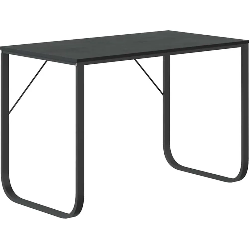 vidaXL Escritorio de ordenador madera de ingeniería 110x60x73 cm Negro Clearance