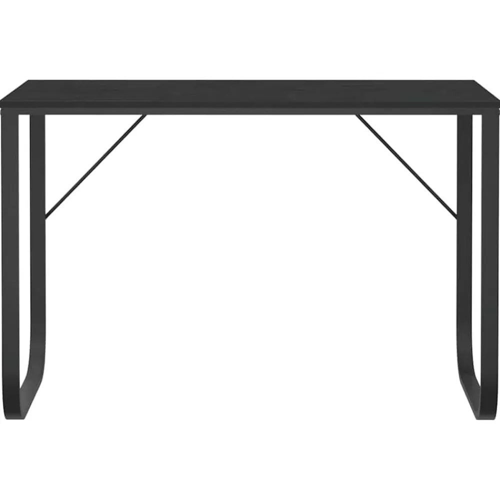 vidaXL Escritorio de ordenador madera de ingeniería 110x60x73 cm Negro Clearance