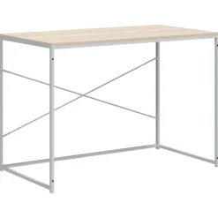 vidaXL Escritorio de ordenador madera de ingeniería blanco y roble Best