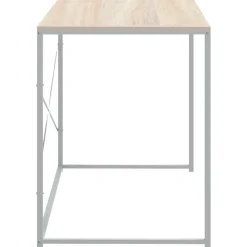 vidaXL Escritorio de ordenador madera de ingeniería blanco y roble Best