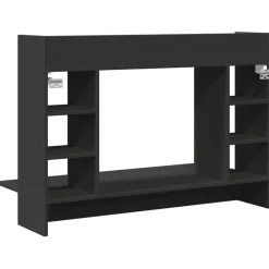 vidaXL Escritorio de pared madera de ingeniería 105x48x75 cm Negro Sale