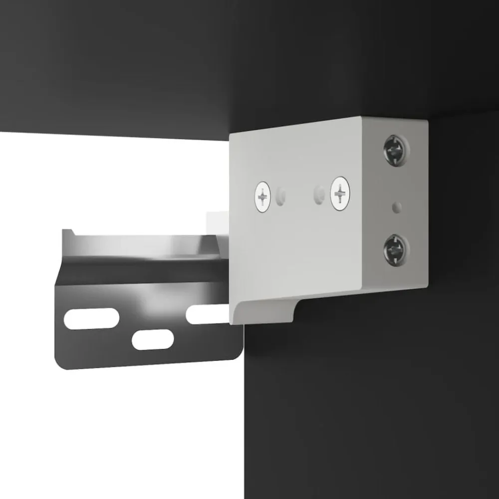 vidaXL Escritorio de pared madera de ingeniería 105x48x75 cm Negro Sale