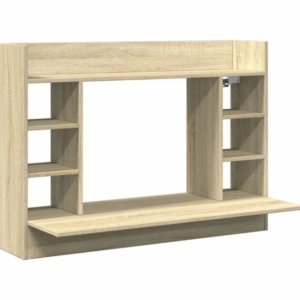 vidaXL Mobiliario De Oficina-Escritorio de pared madera ingeniería 105x48x75 cm