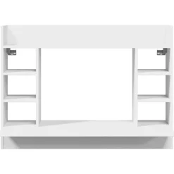 vidaXL Escritorio de pared madera de ingeniería 105x48x75 cm Blanco New