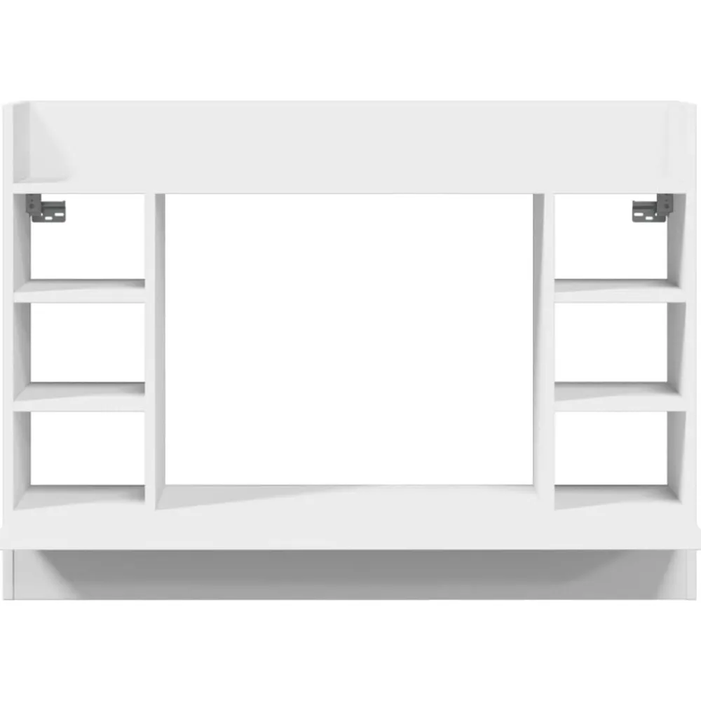 vidaXL Escritorio de pared madera de ingeniería 105x48x75 cm Blanco New