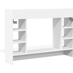 vidaXL Escritorio de pared madera de ingeniería 105x48x75 cm Blanco New