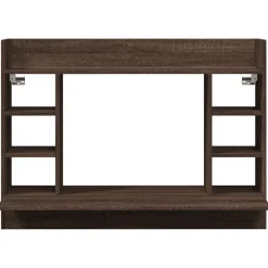 vidaXL Mobiliario De Oficina-Escritorio de pared madera ingeniería marrón roble 105x48x75 cm