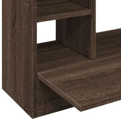 vidaXL Mobiliario De Oficina-Escritorio de pared madera ingeniería marrón roble 105x48x75 cm