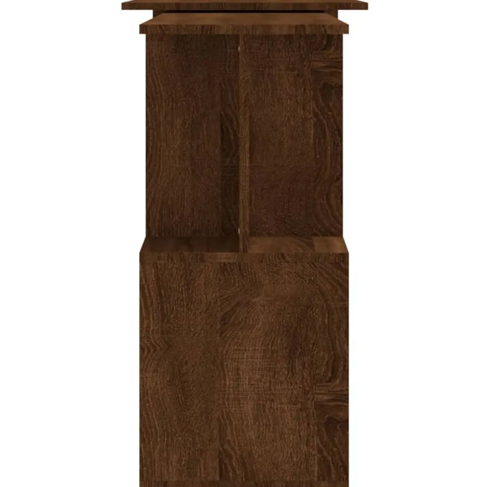 vidaXL Escritorio esquina madera contrachapada color roble 200x50x76cm Marrón roble Discount