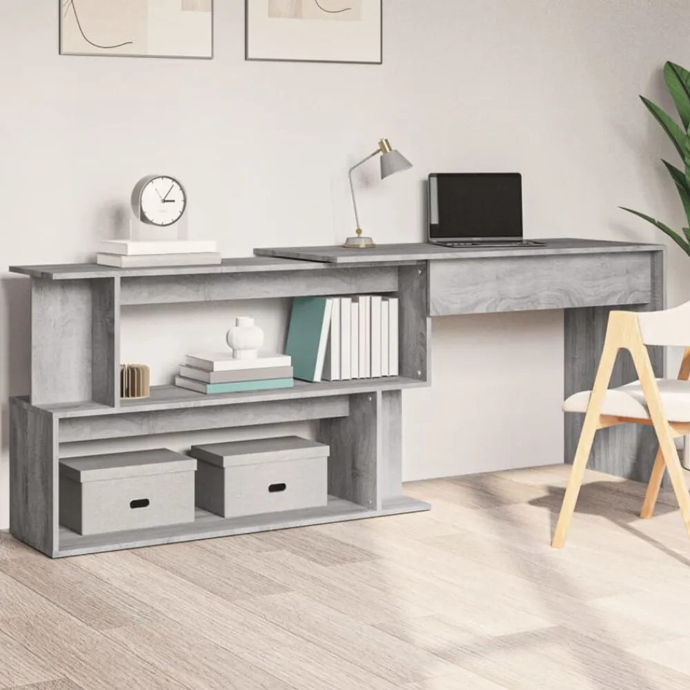 vidaXL Mobiliario De Oficina-Escritorio esquina madera contrachapada 200x50x76cm