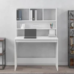 vidaXL Mobiliario De Oficina-Escritorio estantes madera contrachapada 102x45x148 cm