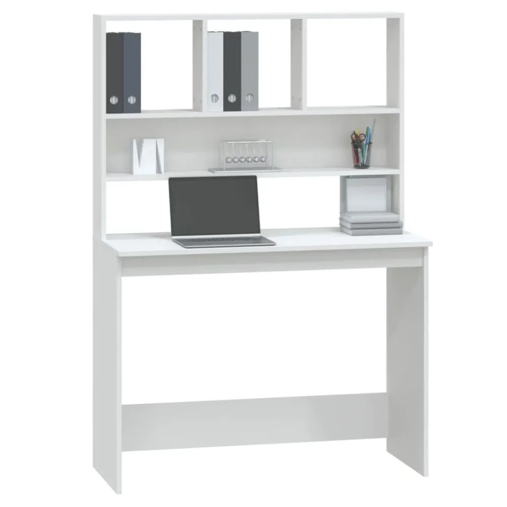 vidaXL Mobiliario De Oficina-Escritorio estantes madera contrachapada 102x45x148 cm